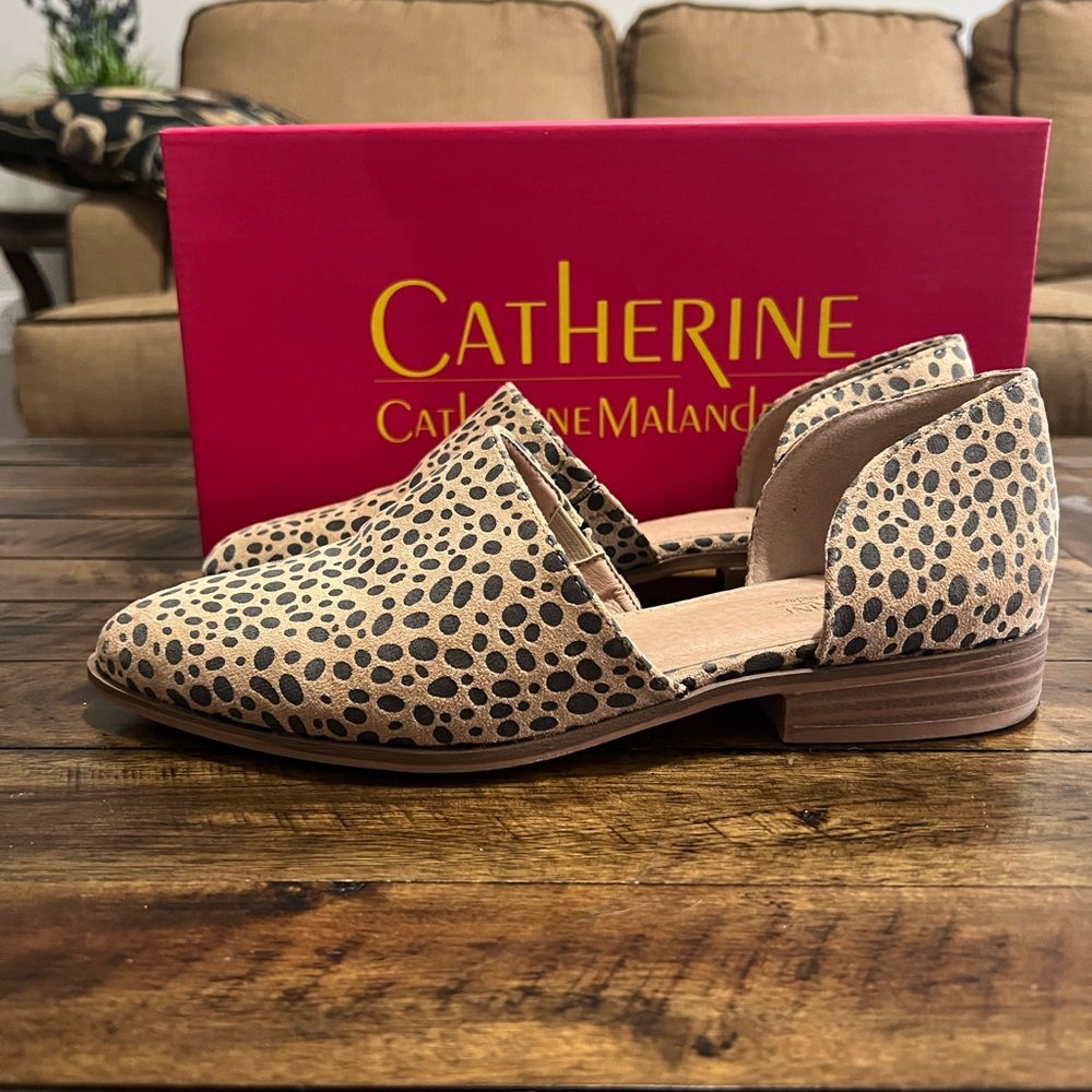 Catherine Malandrino Leopard Flat Loafers, Size 7.5